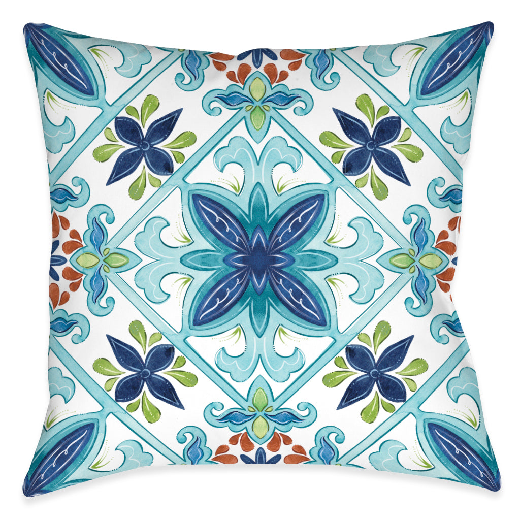 Callisto Tiles Floral Indoor Decorative Pillow