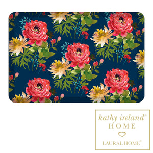 kathy ireland® HOME Country Bouquet Navy Anti-Fatigue Kitchen Mat