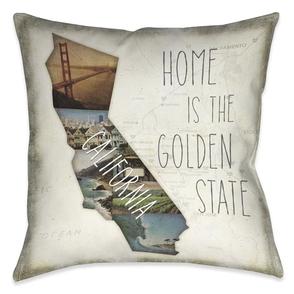 Home is California Indoor Decorative Pillow