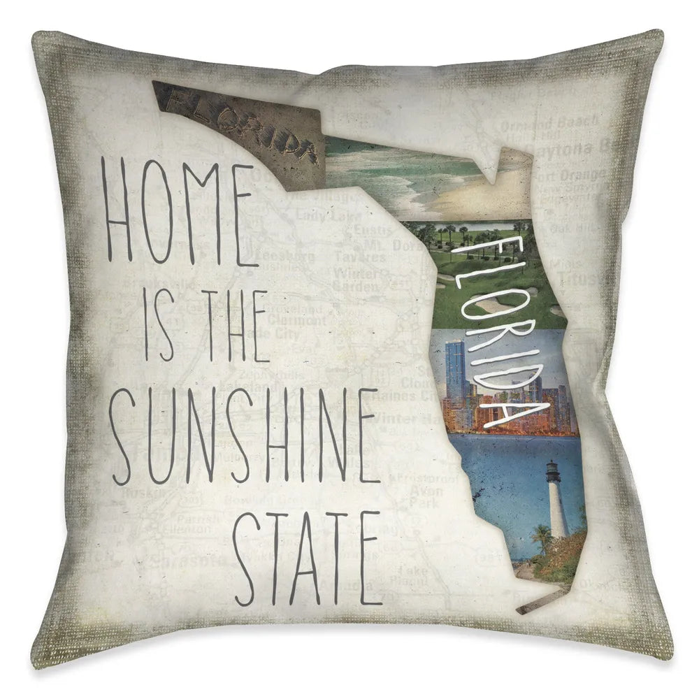 Home is Florida Indoor Decorative Pillow