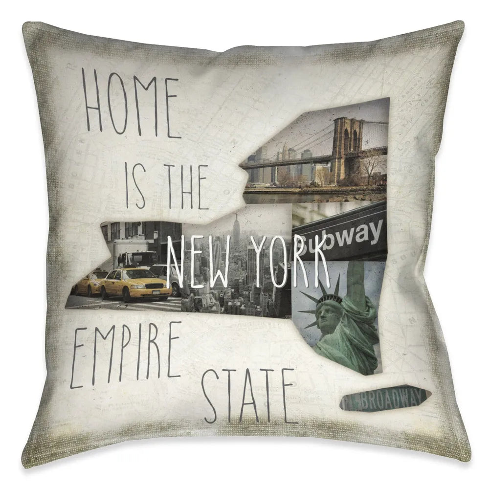 Home is New York Indoor Decorative Pillow