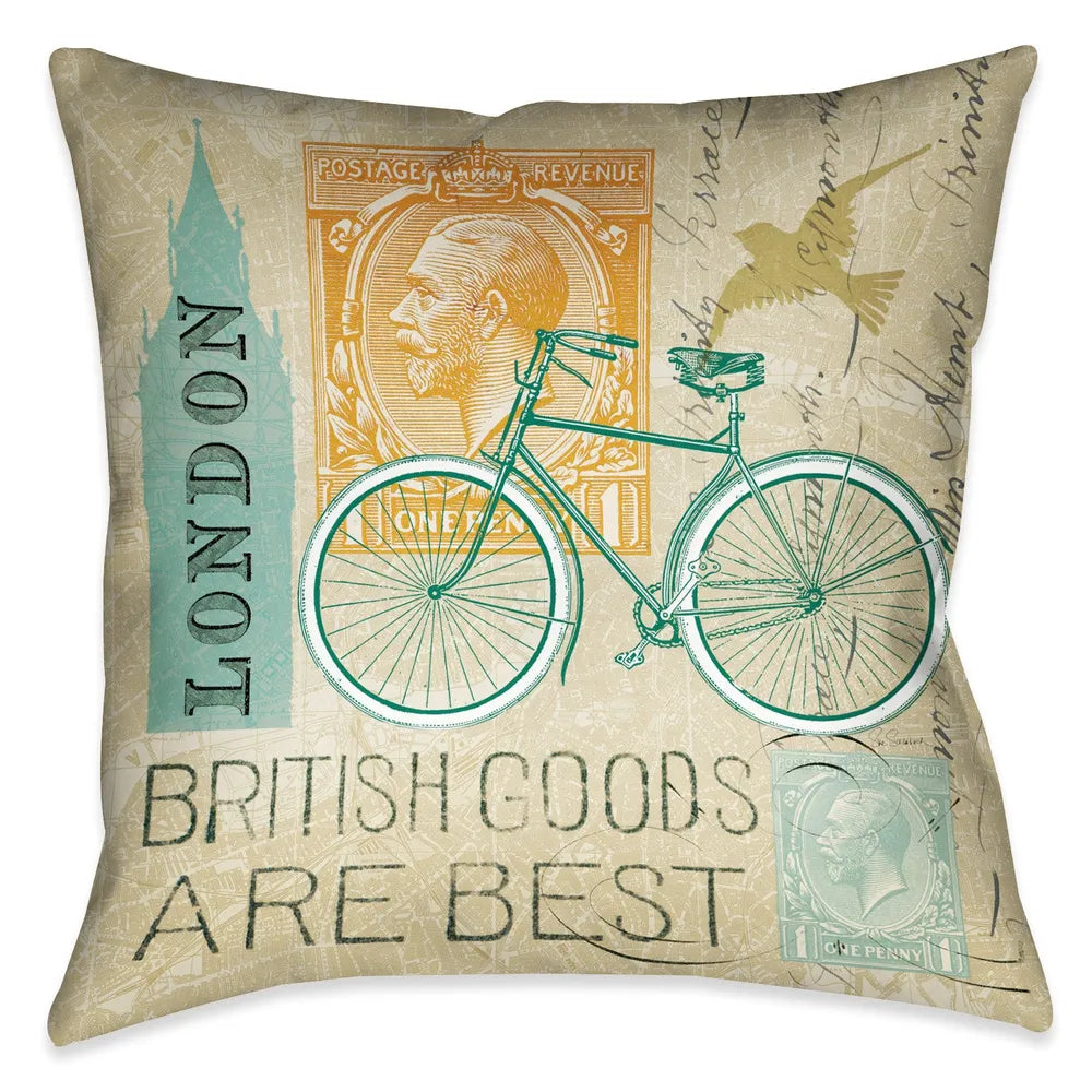 Postcard From London I Indoor Decorative Pillow