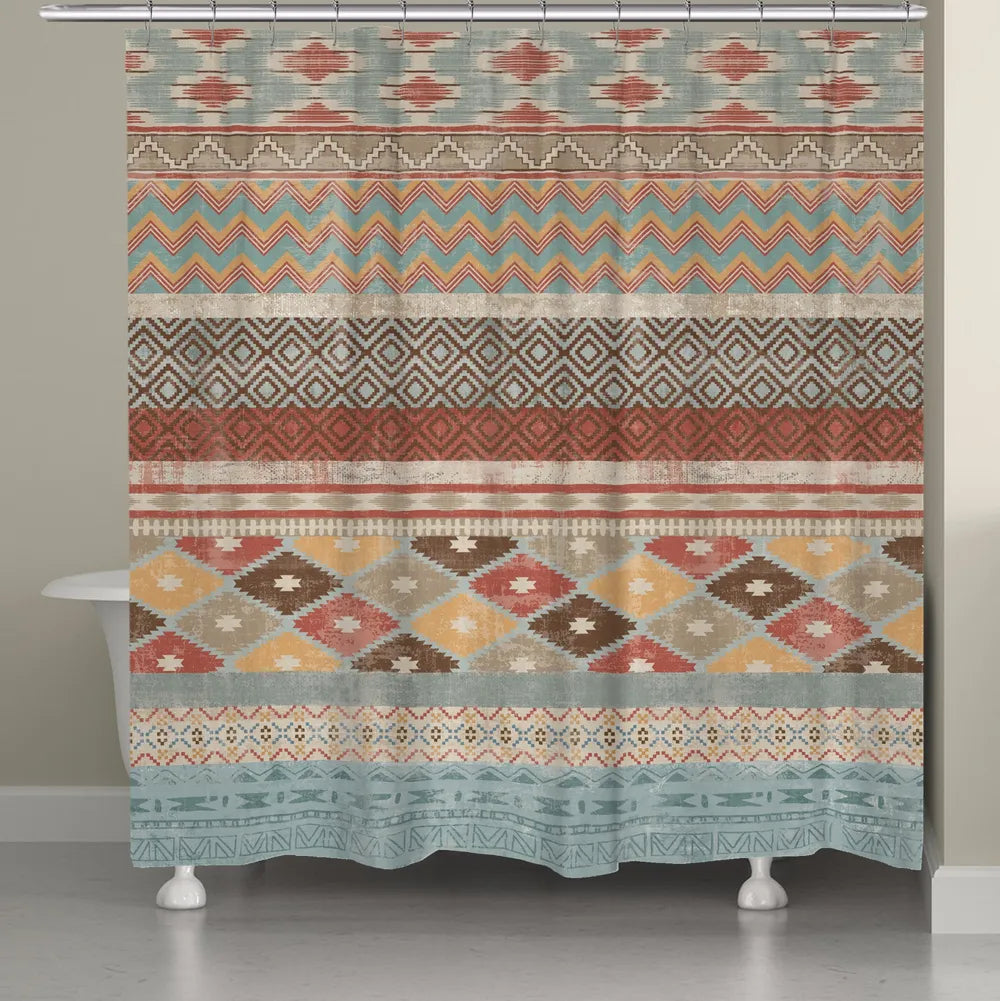 Navajo Stripe Multi Shower Curtain