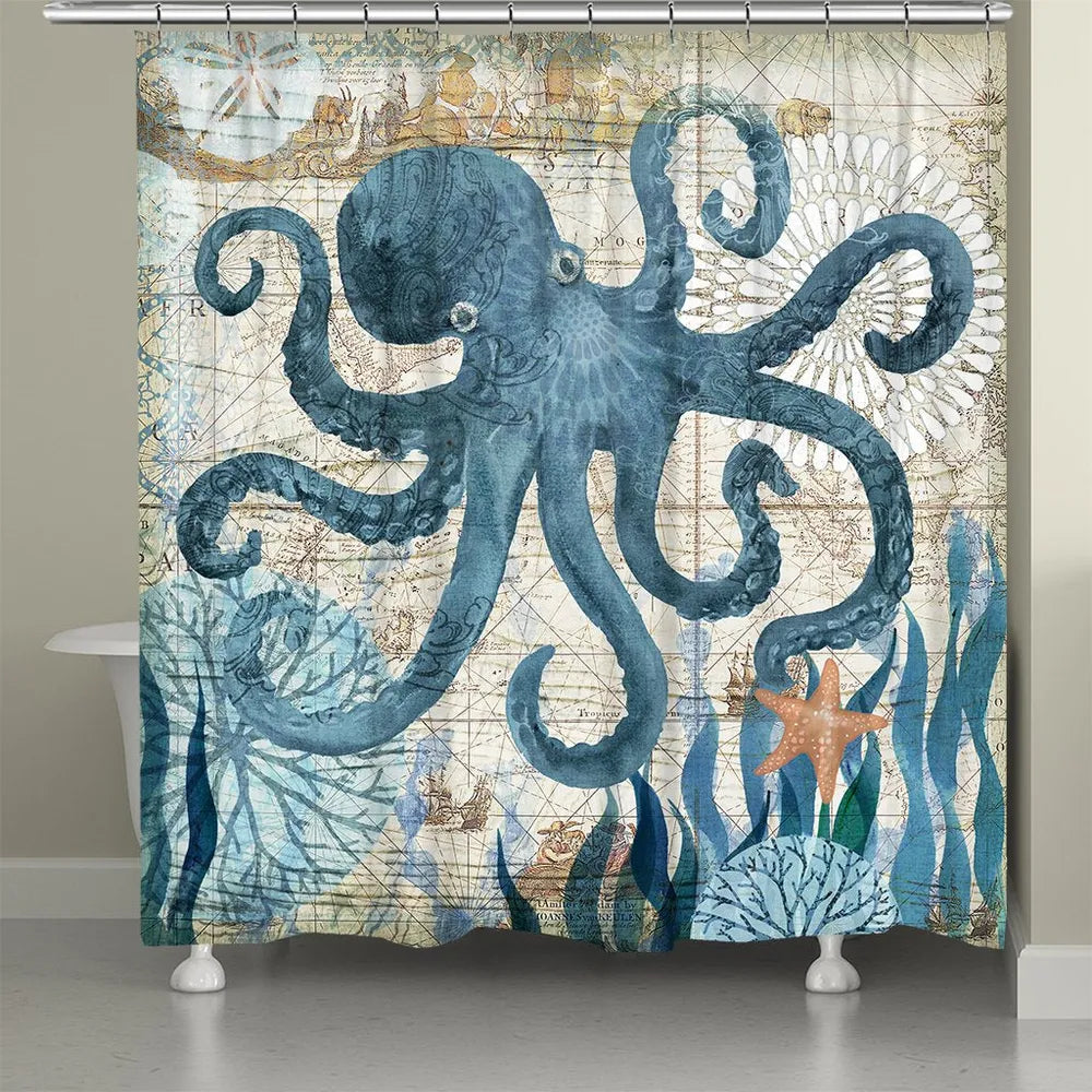 Bay Octopus Shower Curtain
