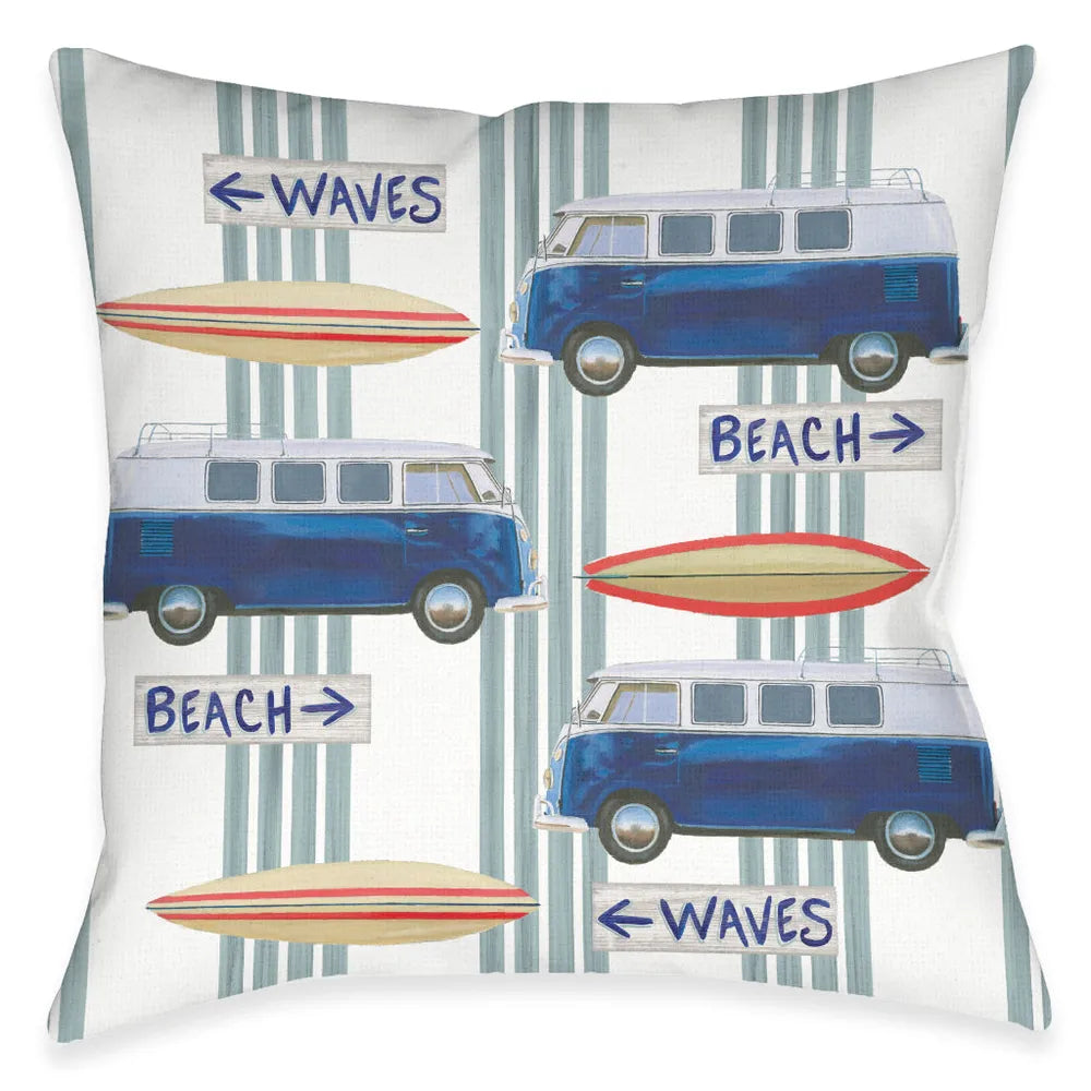 Beach Time Outdoor Decorative Pillow