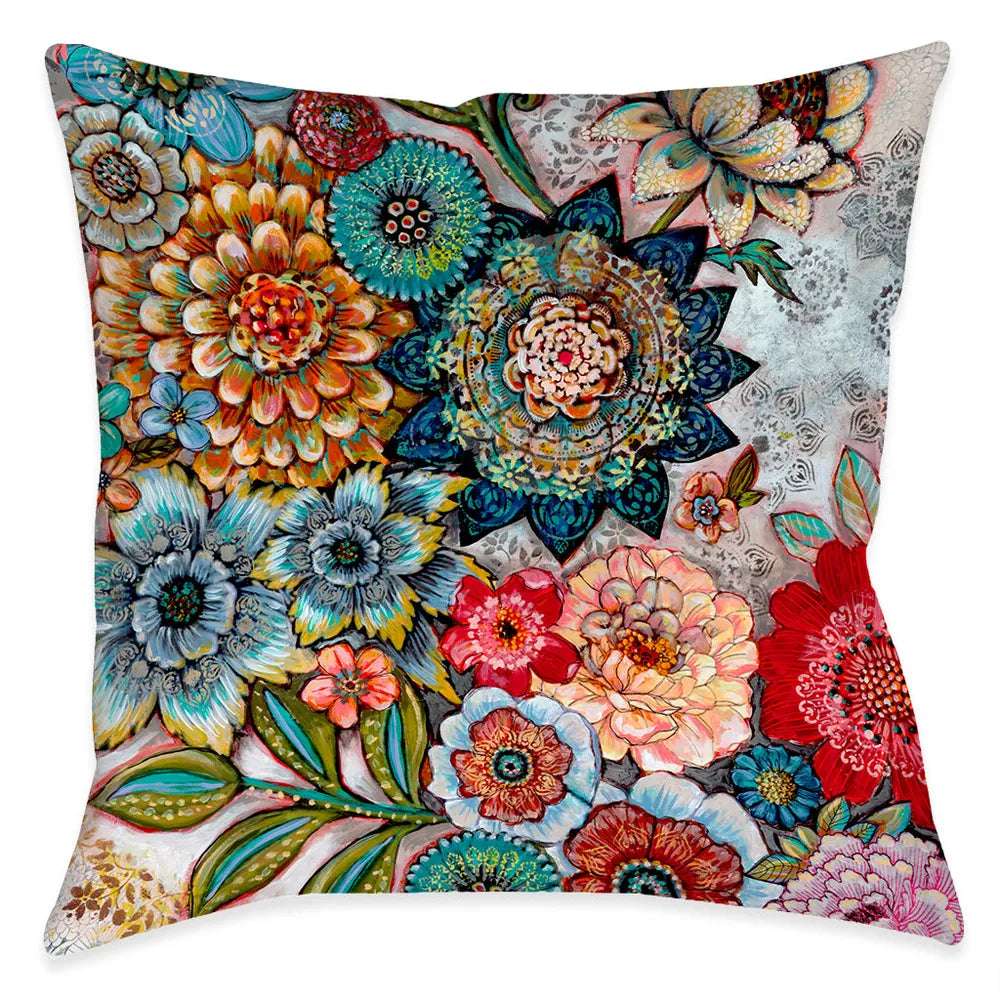 Boho Bouquet Indoor Decorative Pillow