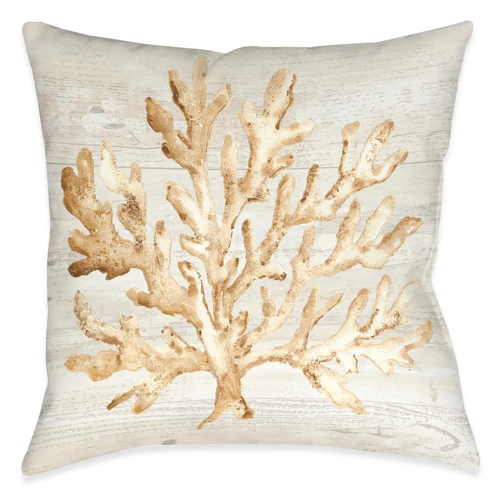 Calm Shores Coral Indoor Decorative Pillow