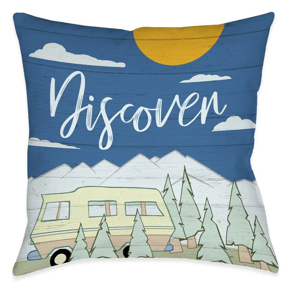 Camping Discover Outdoor Decorative Pillow