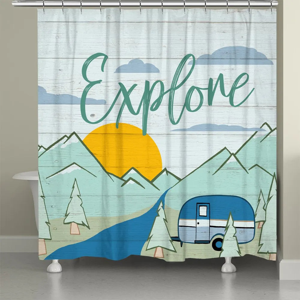 Camping Explore Shower Curtain