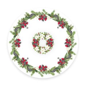 Christmas Trimmings Round Tablecloth