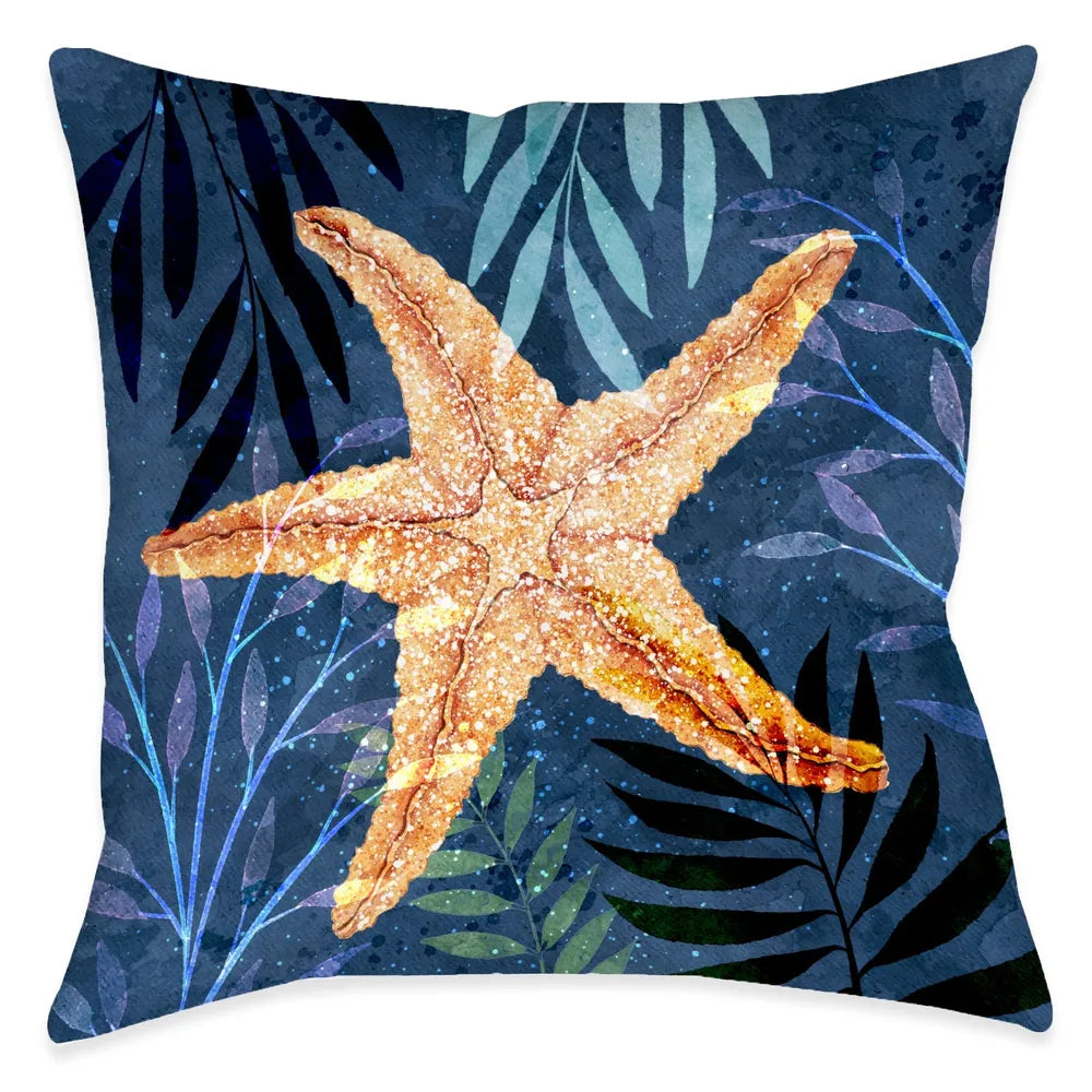 Coastal Friends Starfish Outdoor Decorative Pillow