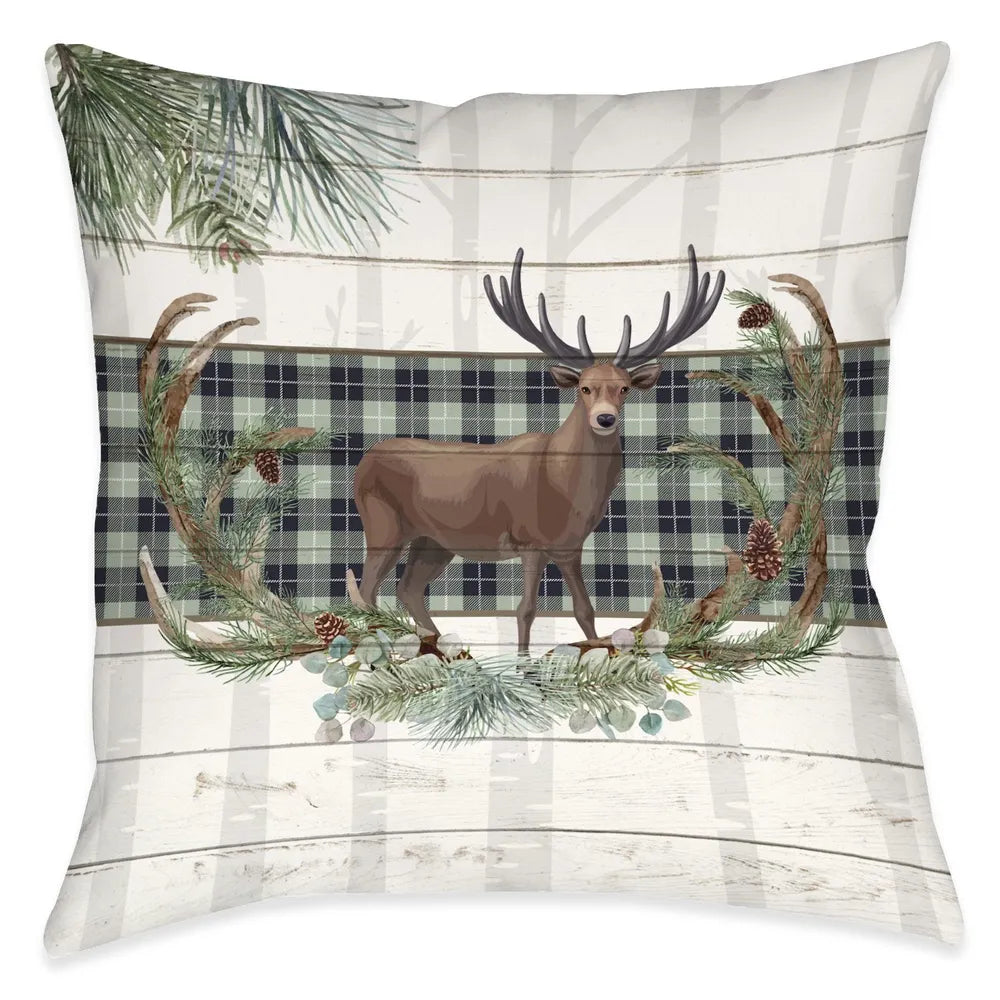 Cozy Christmas Deer Indoor Decorative Pillow