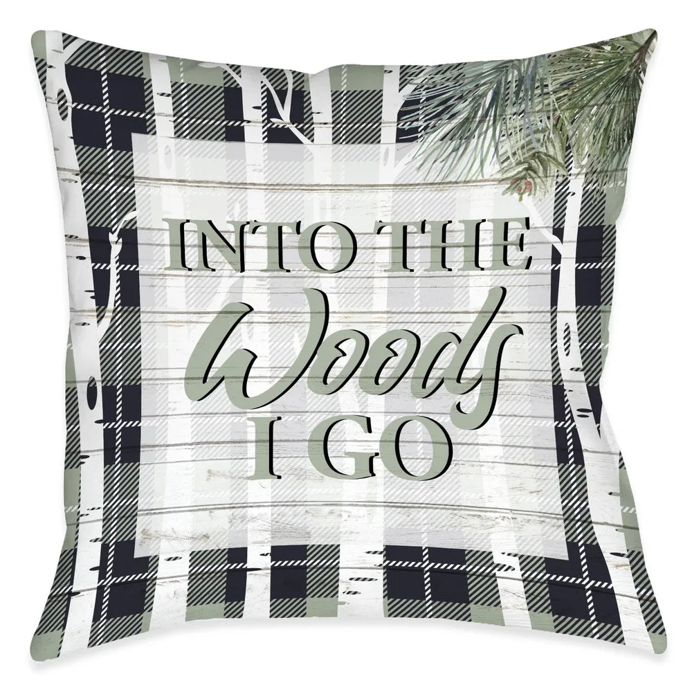 Cozy Christmas Into The Woods Indoor Decorative Pillow
