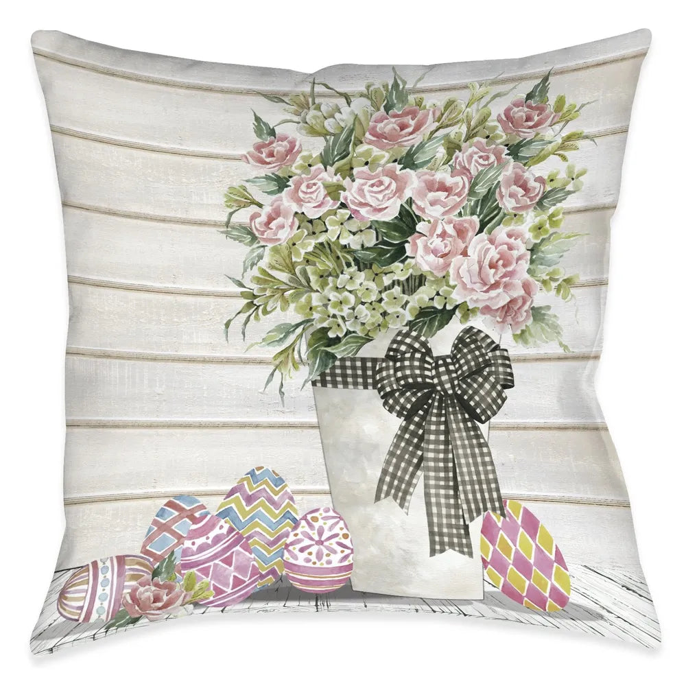 Easter Bouquet Outdoor Decorative Pillow