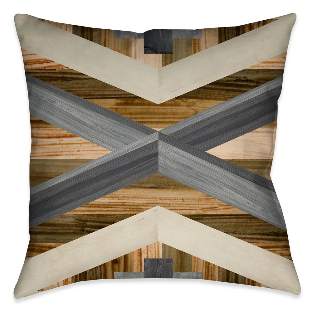 Geometric Inlay I Outdoor Decorative Pillow