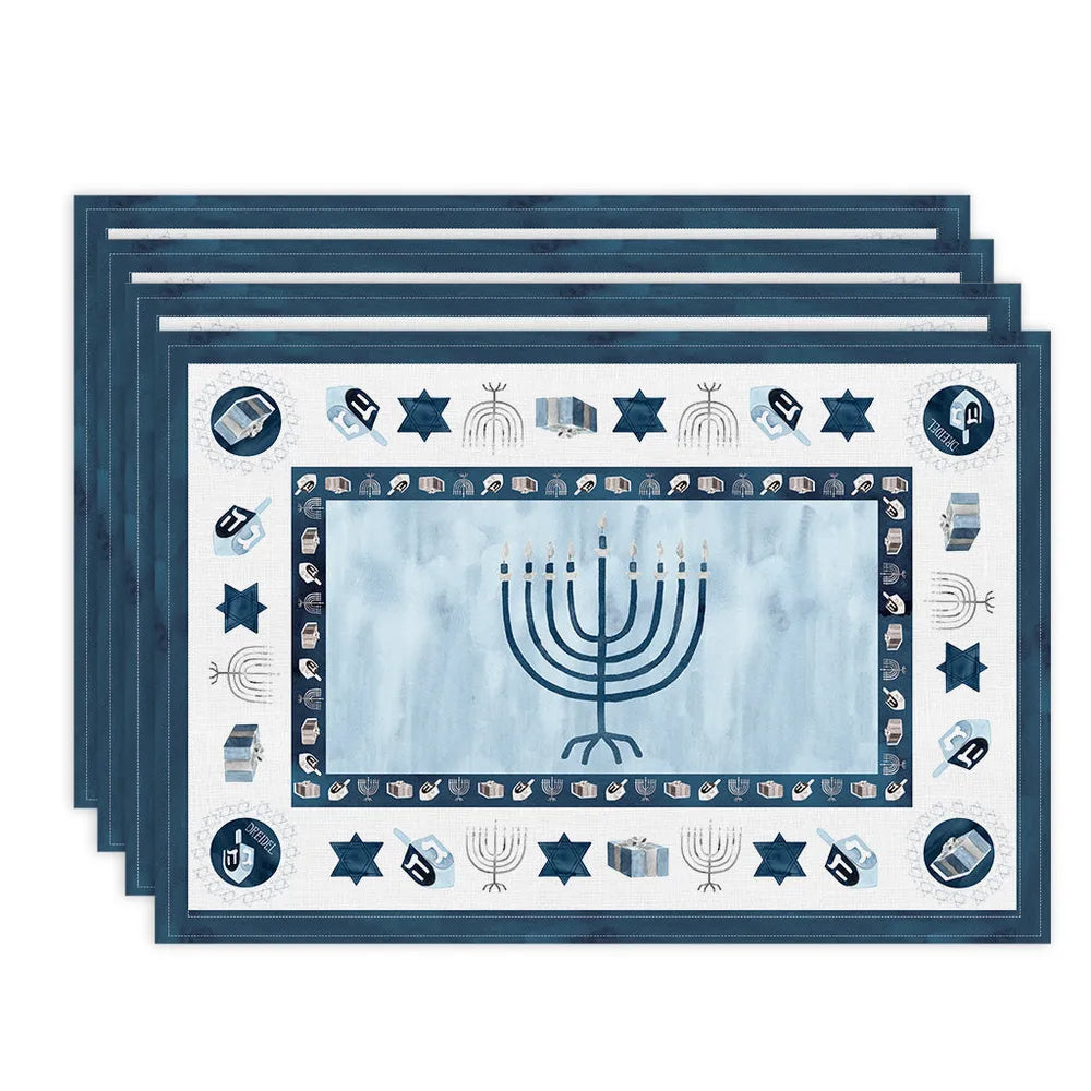 Happy Hanukkah Placemat Set