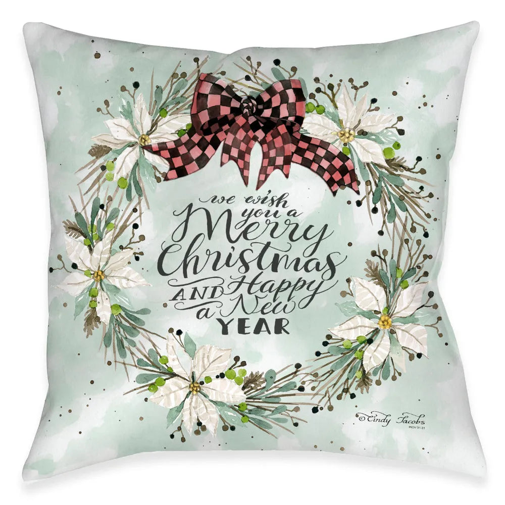 Holiday Wishes Indoor Decorative Pillow