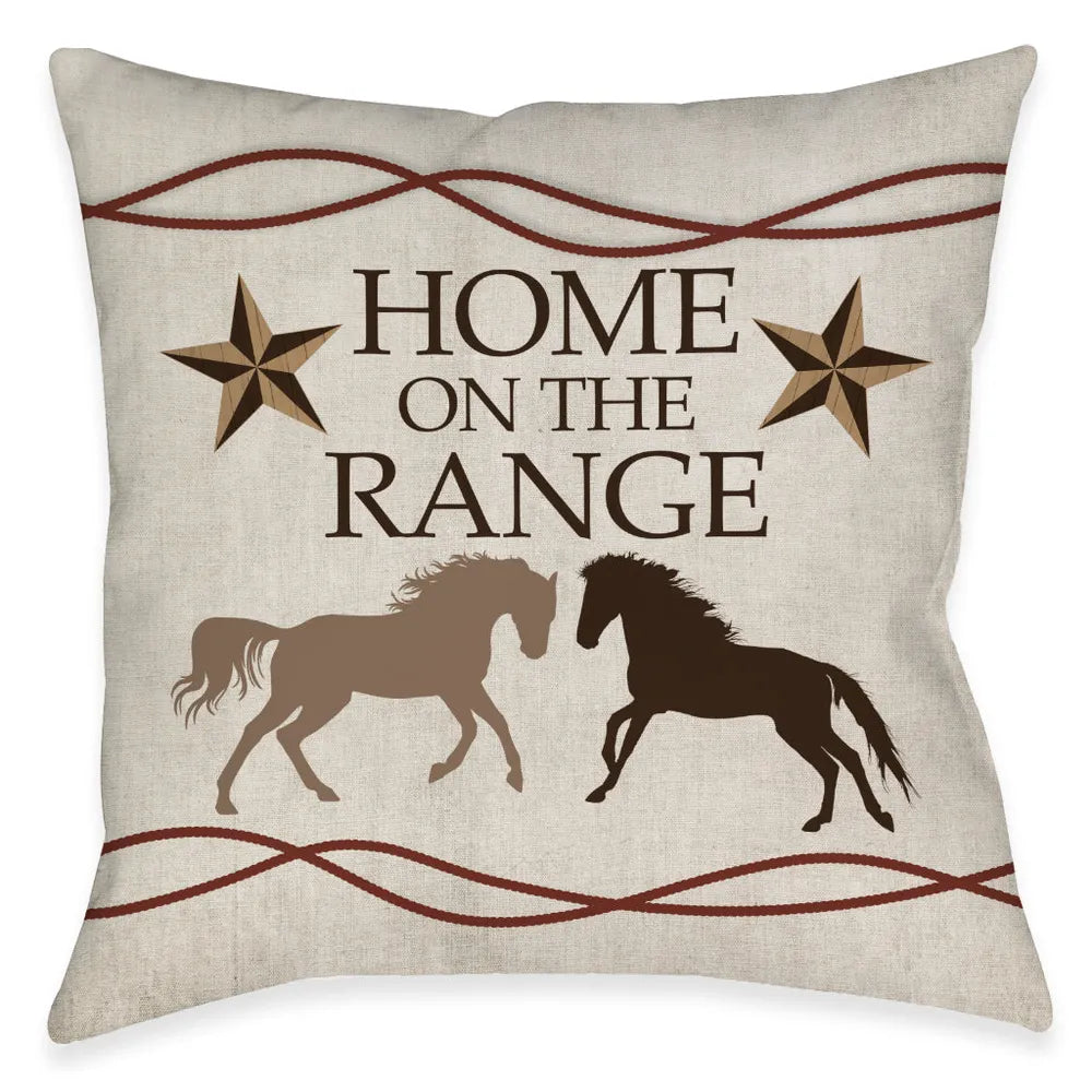 Home On The Range Outdoor Decorative Pillow