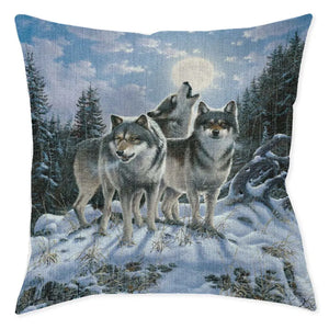Howl At The Moon Indoor Woven Decorative Pillow