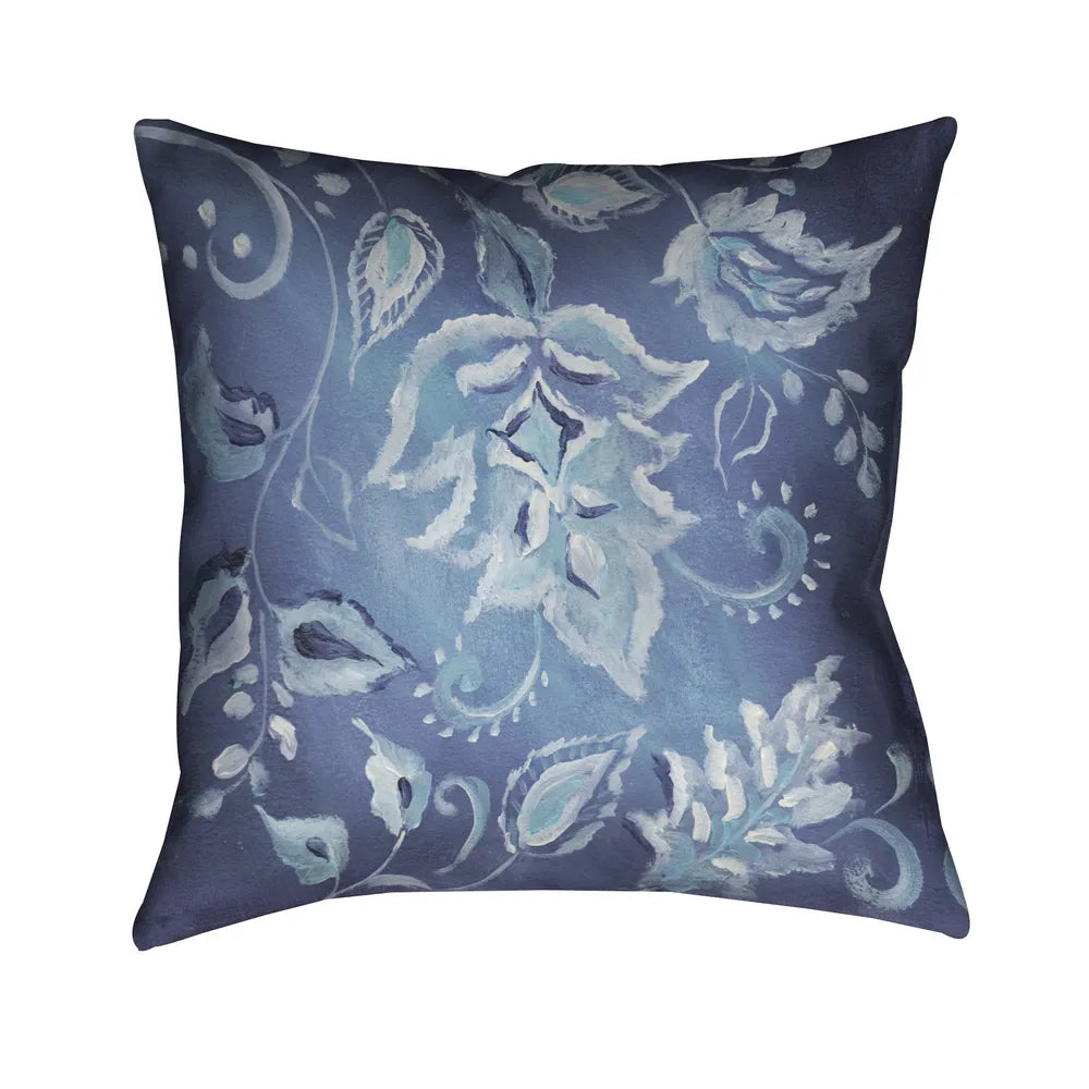 Indigo Pattern II Outdoor Decorative Pillow