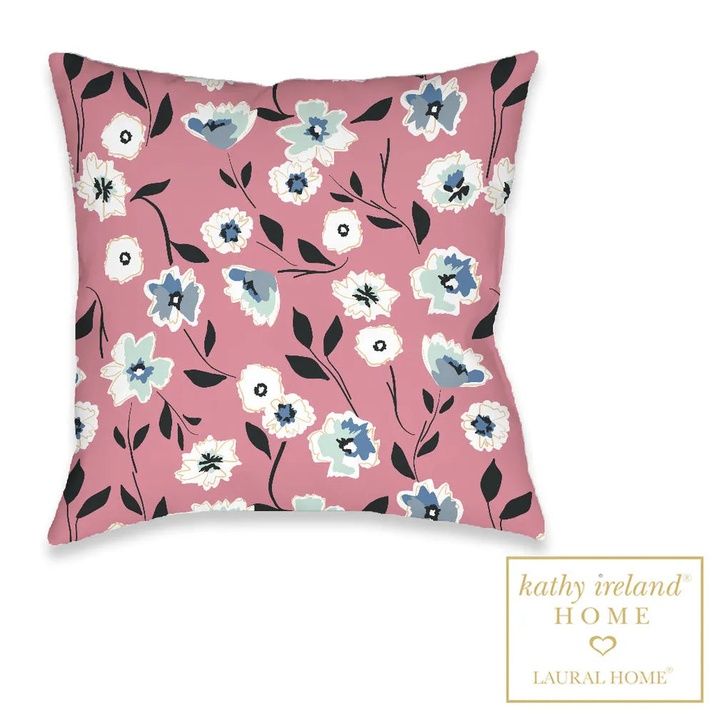 kathy ireland® HOME Delicate Floral Toss Outdoor Decorative Pillow