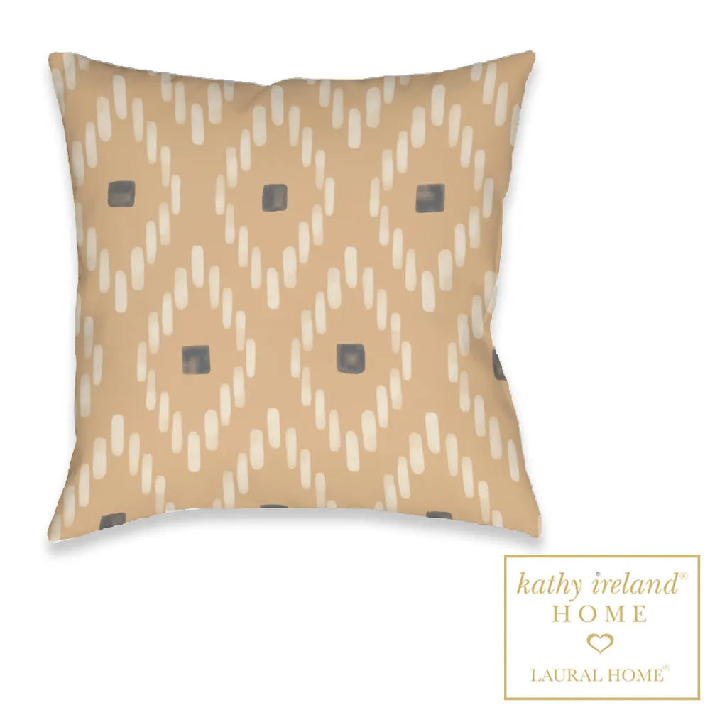 kathy ireland® HOME Peaceful Elegance Diamond Outdoor Decorative Pillow