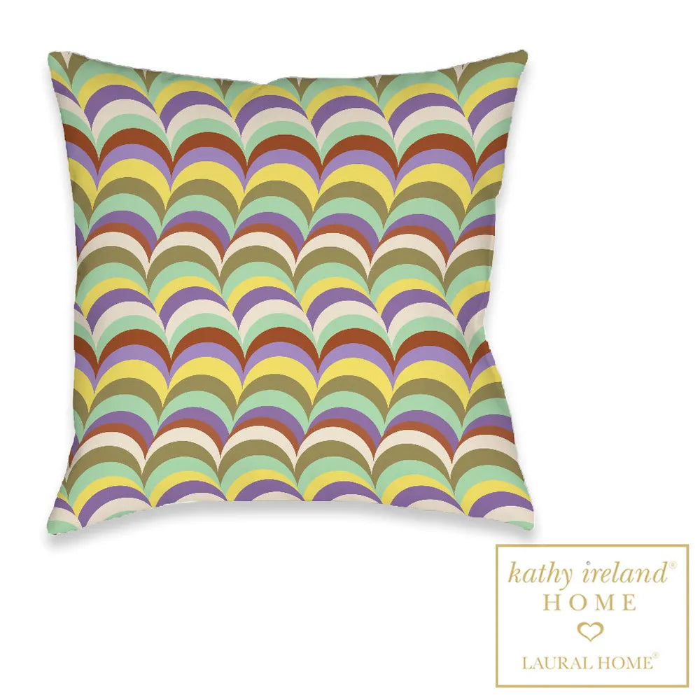 kathy ireland® HOME Retro Marble Outdoor Decorative Pillow