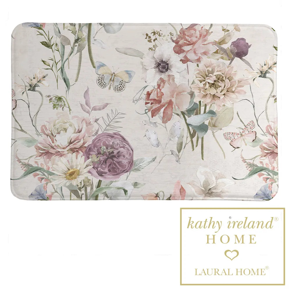 kathy ireland® HOME Scattered Wildflowers Memory Foam Rug