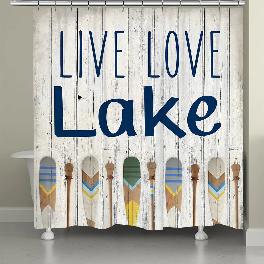 Lakeside Living Love Shower Curtain