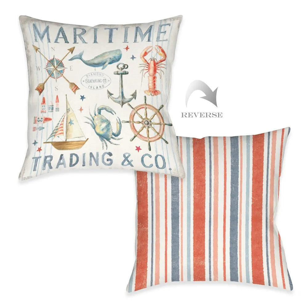 Maritime Trading Outdoor Decorative Pillow