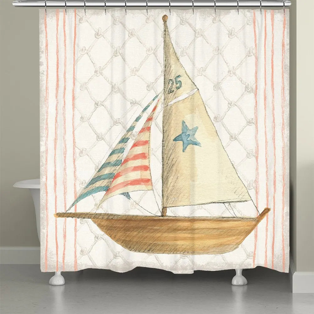 Maritime Sailboat Shower Curtain