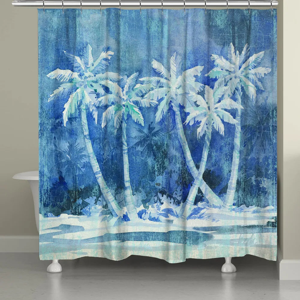 Midnight Palms Shower Curtain 