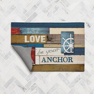 Nautical Anchor Inspiration Chenille Accent Rug