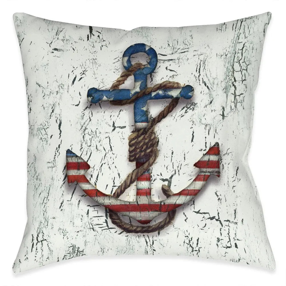Patriotic Coastal Float Outdoor Decorative Pillow