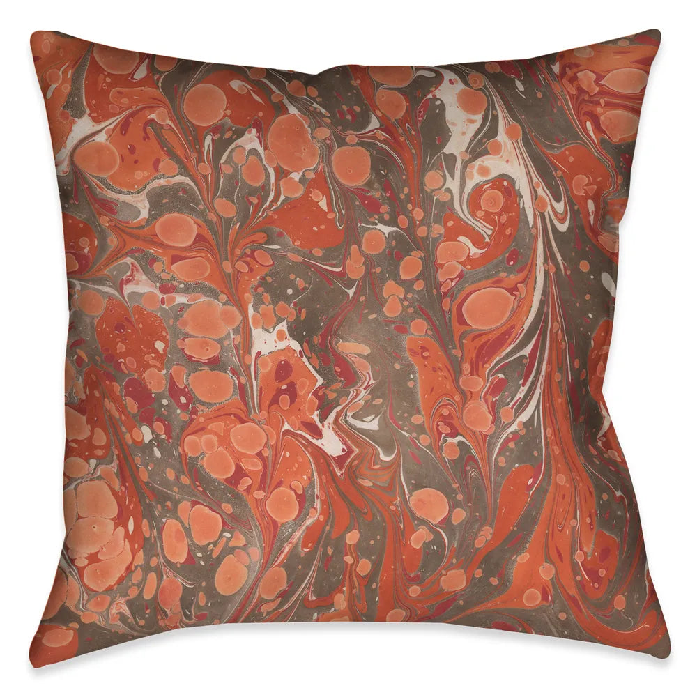 Persimmon Marble Outdoor Decorative Pillow
