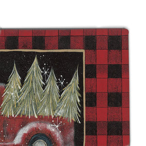 Plaid Holiday Pickup Accent Rug