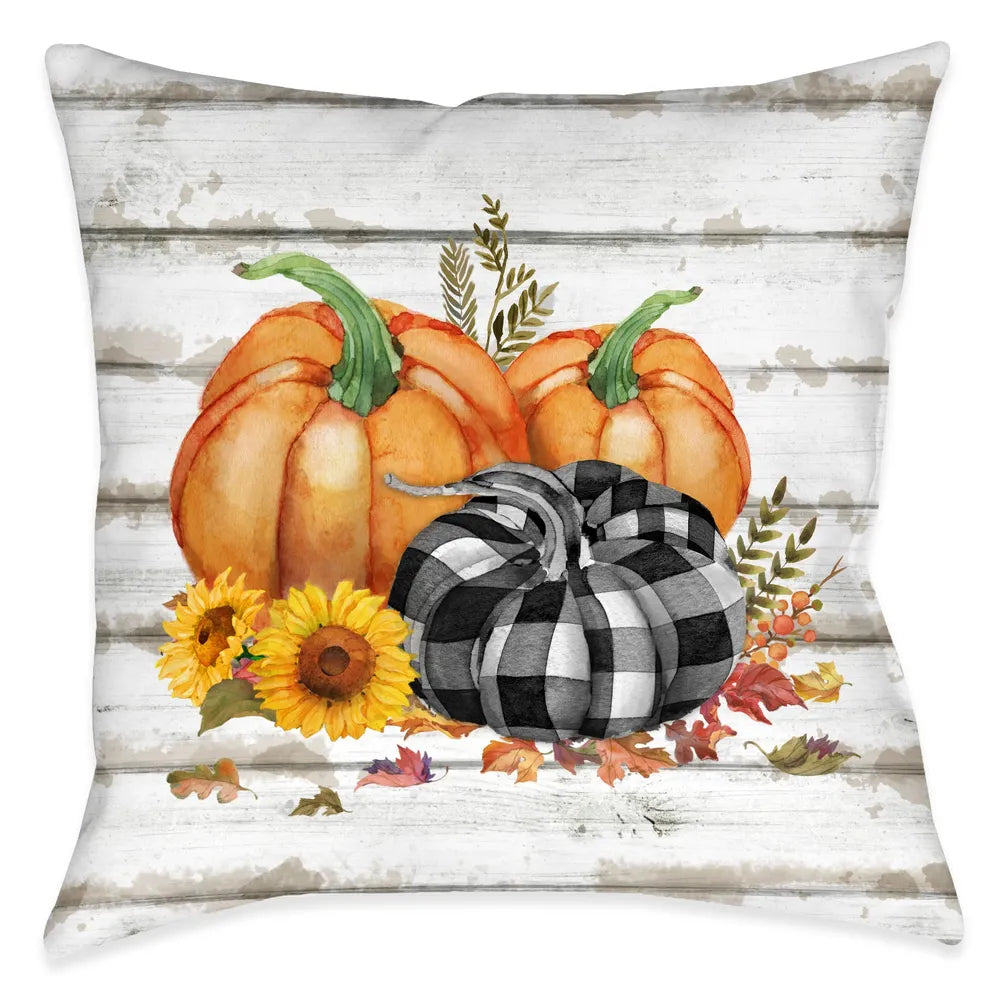 Rustic Fall Outdoor Decorative Pillow