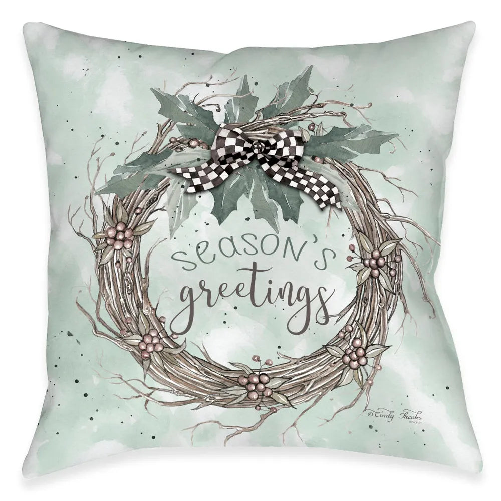 Season's Greetings Indoor Decorative Pillow