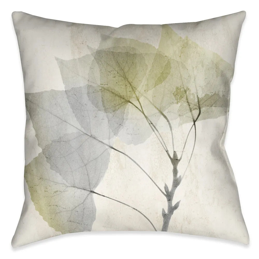 Smoky X-Ray Leaves Pillow