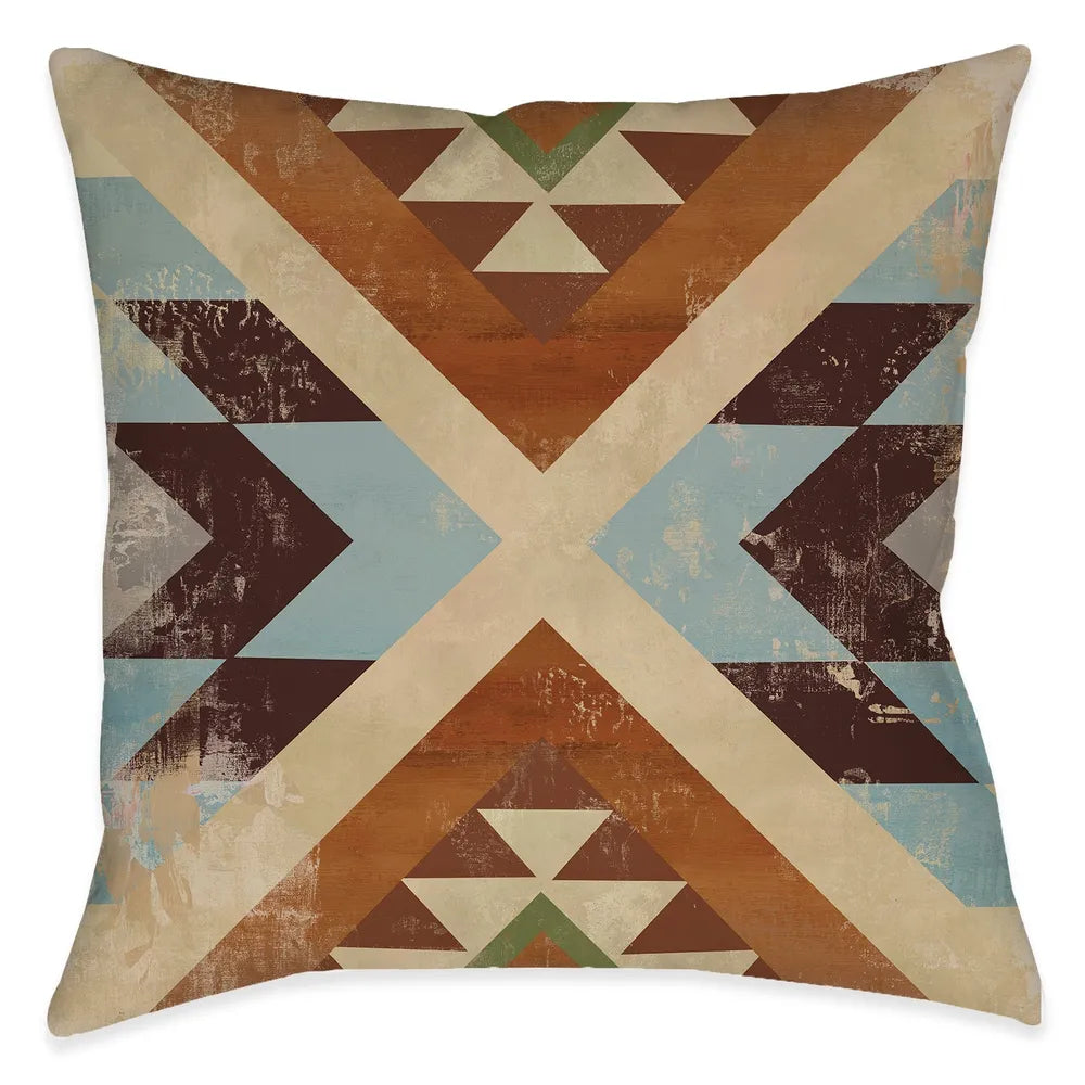 Southwest Tile Triangle Outdoor Decorative Pillow