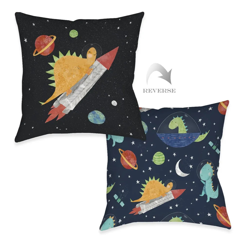 Space-O-Saurus Rocket Indoor Decorative Pillow