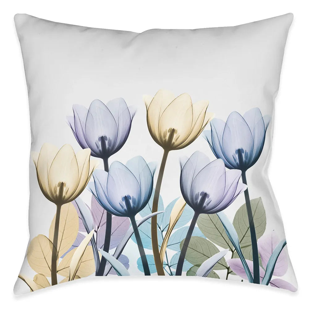 Spring X-Ray Tulips Indoor Decorative Pillow