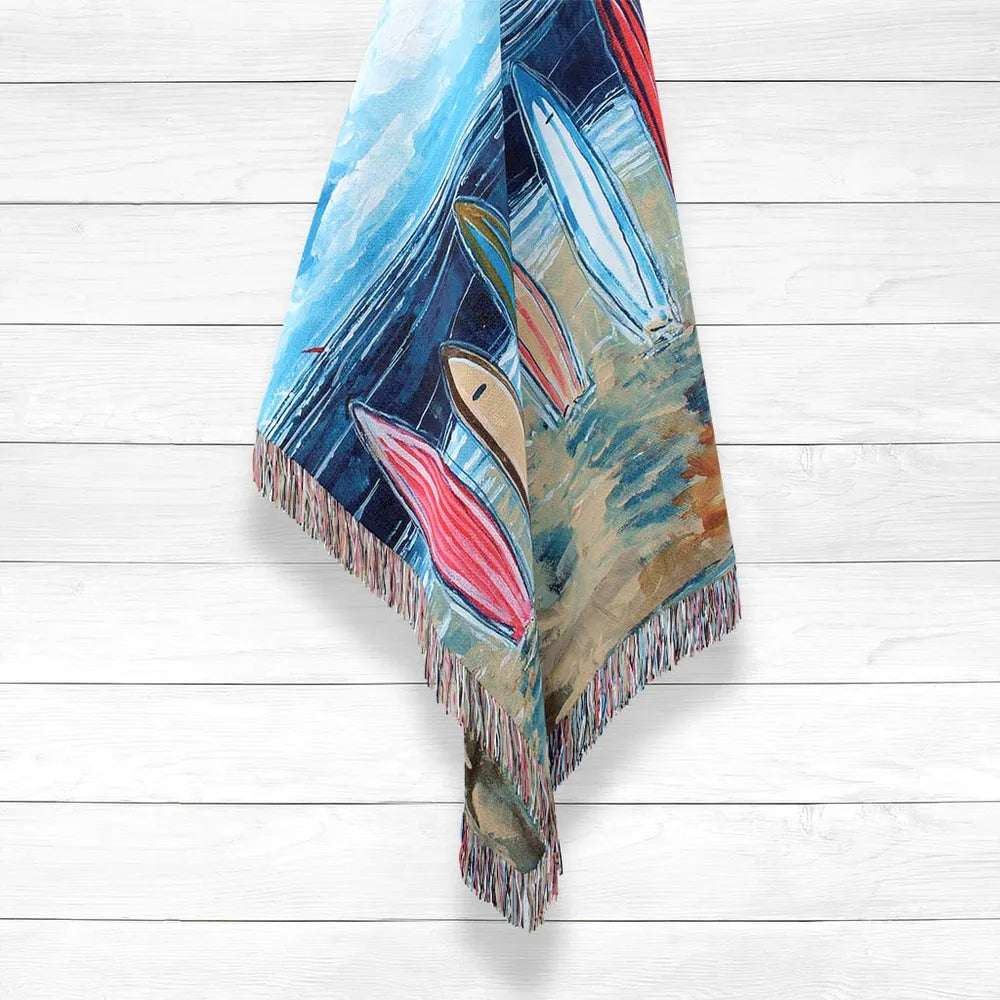 Surfboards Woven Throw