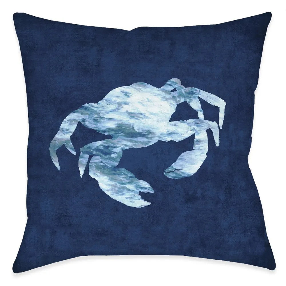 The Abyss Blue Crab Indoor Decorative Pillow