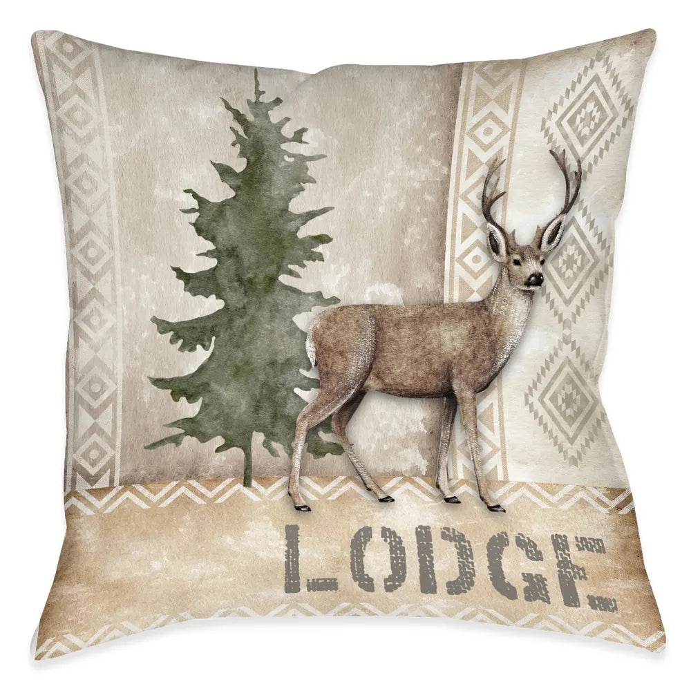 Trail Ridge Gray Deer Indoor Decorative Pillow