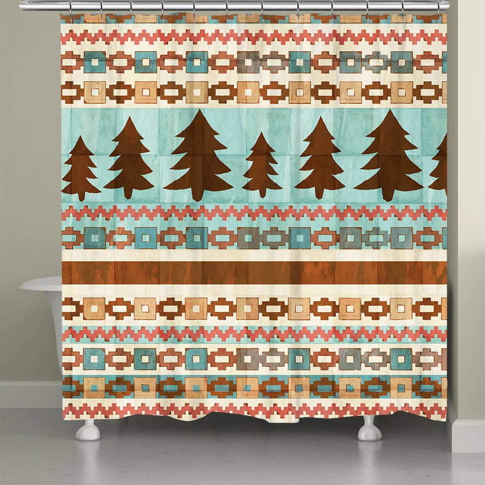 Tribal Trees Shower Curtain