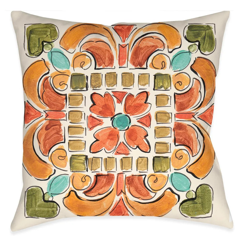Tuscan Tile III Indoor Decorative Pillow