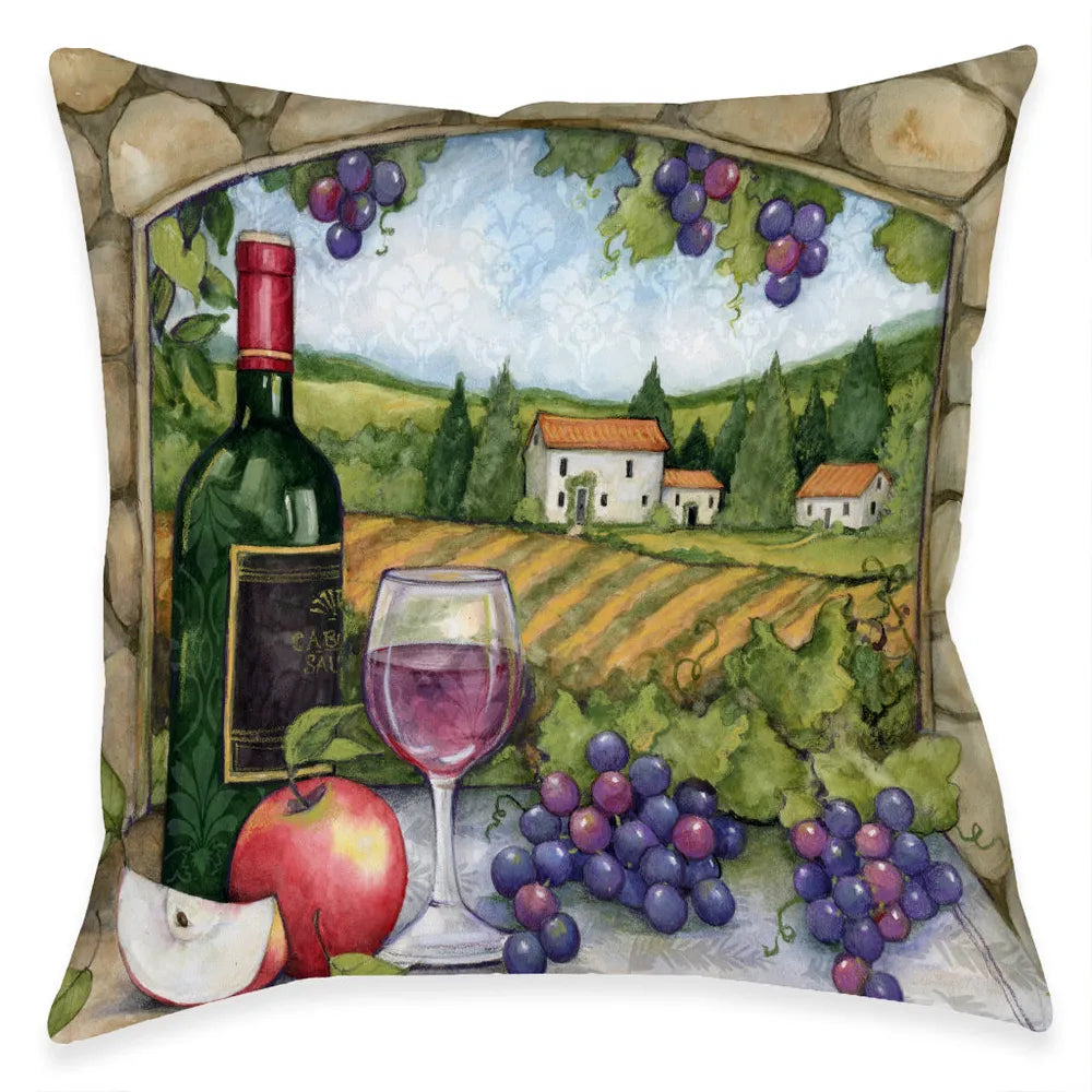 Vineyard Views Outdoor Decorative Pillow