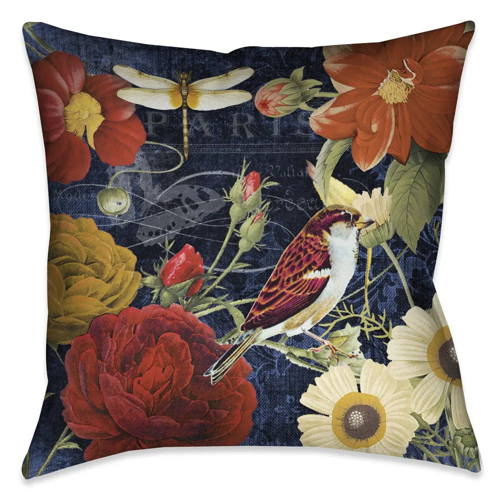 Vintage Floral Indoor Decorative Pillow