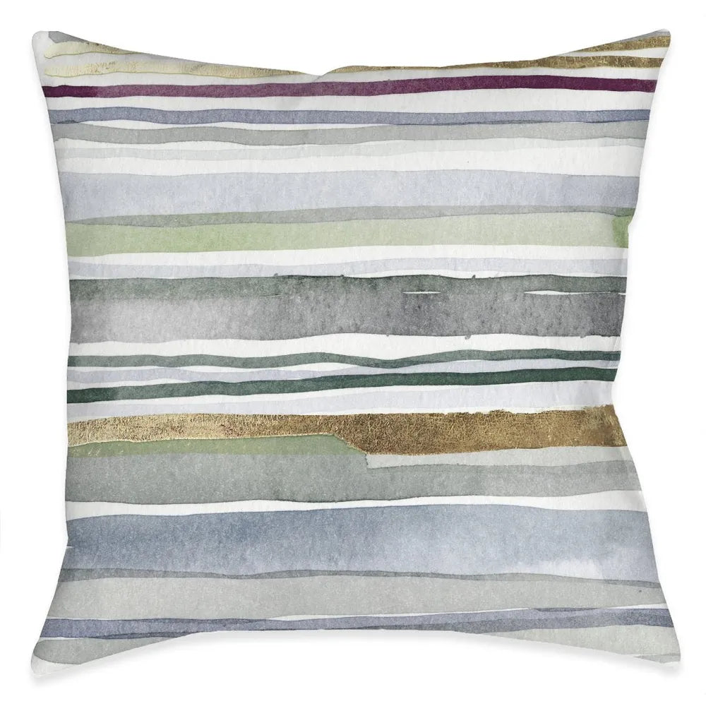 Watercolor Organic Lines Outdoor Decorative Pillow
